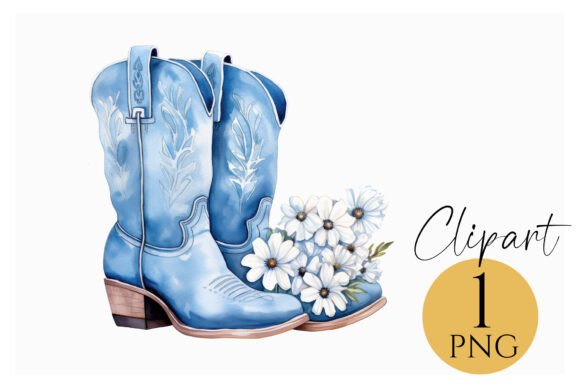 Blue Western Cowboy Boots Clipart PNG: A Designer's Guide