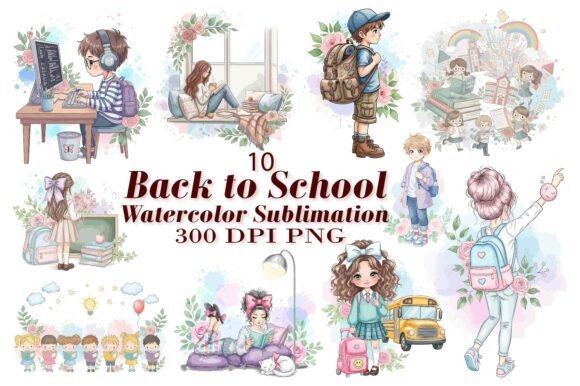 Bring Nostalgia to Your Projects with School Life Watercolor Sublimation