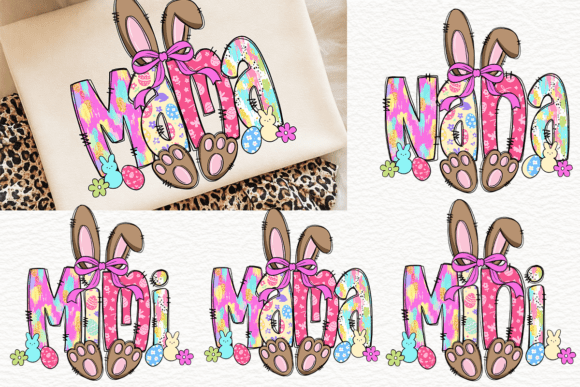 Brushstroke Mama Bunny Png, Brown Easter: Crafting Warmth