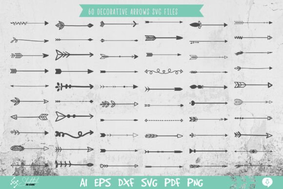 Decorative Arrows SVG: Hand-Drawn Borders for Modern Designers