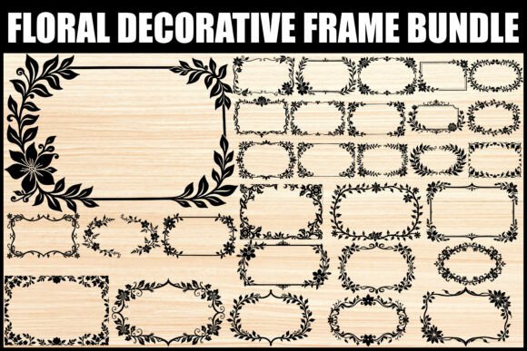 Elevate Your Projects with the Floral Decorative Frame SVG Bundle