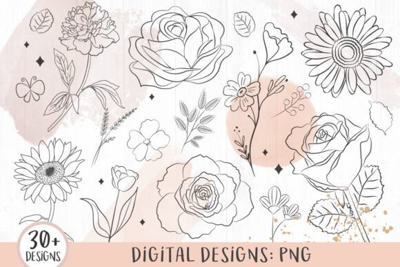 Flower Line Art: The Power of Botanical Clipart in Modern Design