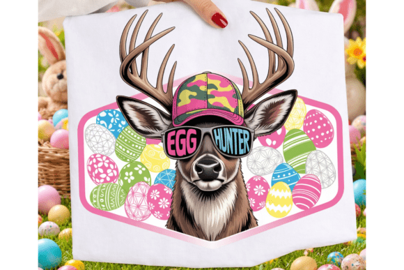 Funny Egg Hunter Deer PNG: Easter Deer for Charming Designs