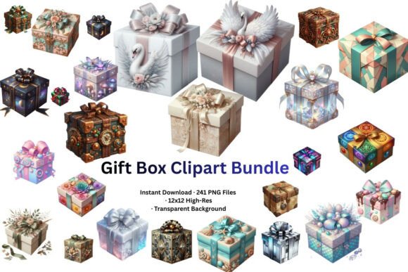 Gift Box Clipart Mega Bundle PNG: Unwrapping Creative Potential