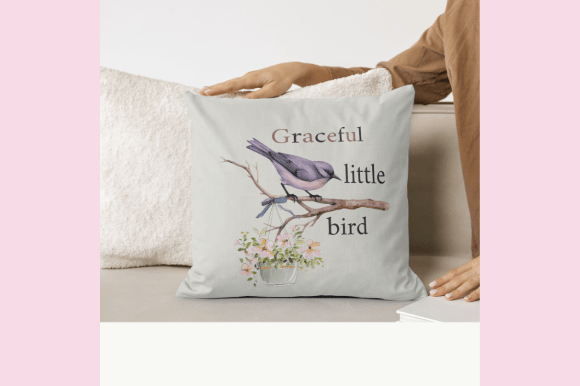 Graceful Little Bird Clipart: A Watercolor Design Essential