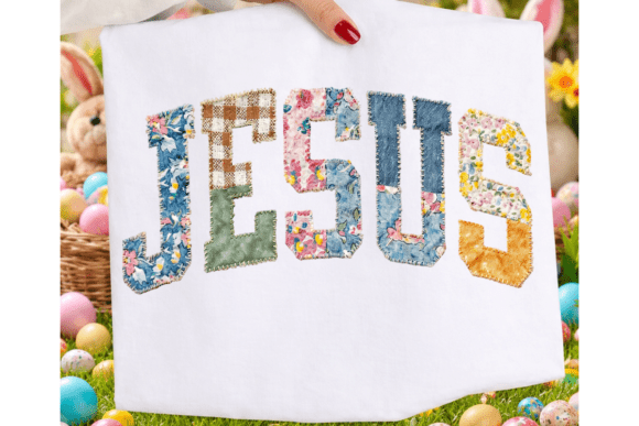 Unpacking the Jesus Faux Patchwork Varsity Design