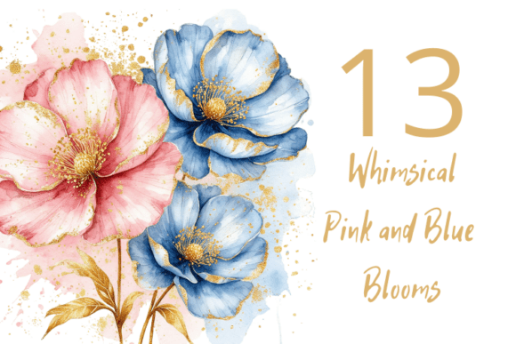 Watercolor Pink Blue Flowers Clipart Set: A Designer's Guide