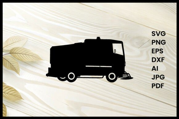Zamboni Machine Illustration Silhouette: A Clean, Versatile Asset